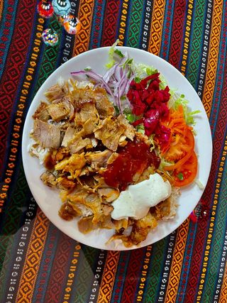 Plato Kebab Con Arroz