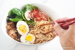 Ramen con verdure