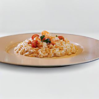 Risotto Con Gambas Y Calabaza