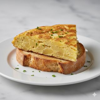 Tostada De Tortilla Patatas