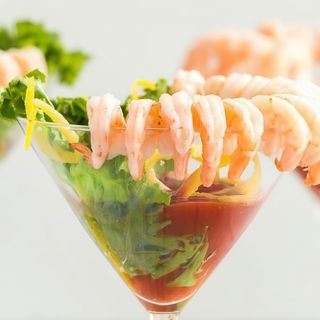 Cóctel de langostinos con salsa rosa