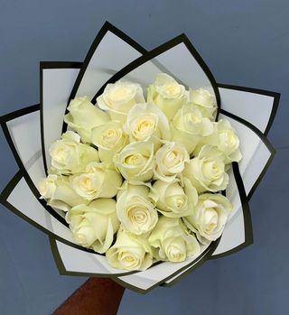 Douce Pureté – 20 Roses Blanches