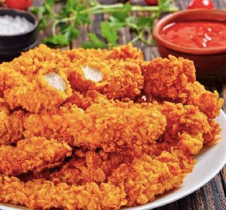 Пилешки хапки с чеснов сос (200г)