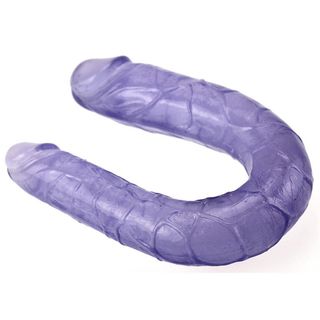 Dildo Doble Vaginal Anal Transparente Dong Fetish