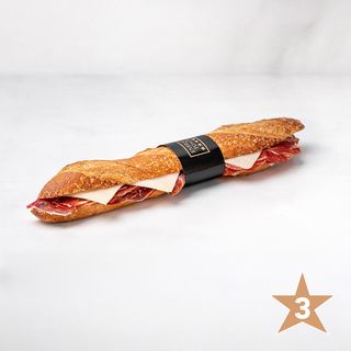 Flauta de Jamón 3 Estrellas con Queso Semicurado