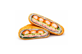 Sushi kanapka z krewetkami