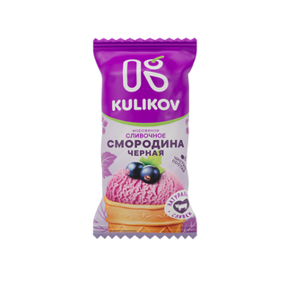 Мороженое "Сливочное смородина черная" в вафельном стаканчике (0,09 кг)