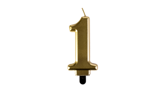 Świeczka cyferka (złota)