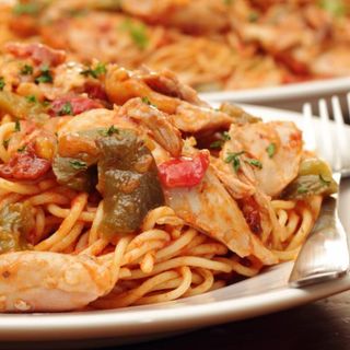 Espaguetis con pollo