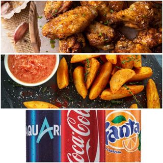 Menu Alitas de pollo adobadas 5 und.