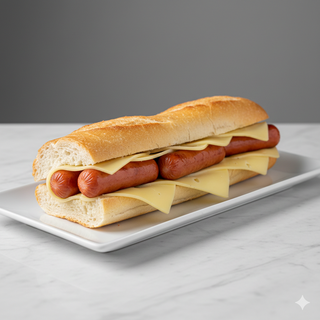 Bocata De Salchichas Y Queso