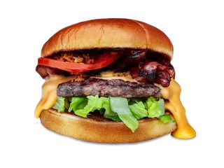 CHEESE BBQ BURGER (340g)