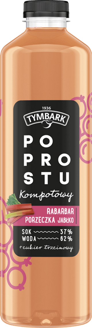 Napój kompotowy rabarbar, porzeczka, jabłko Tymbark. 1.25л