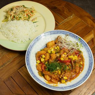 Dorsz z warzywami w sosie słodko-kwaśnym 150g