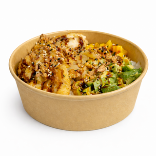 Poke Pollo empanado