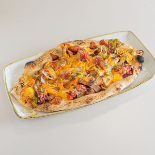 Drpana dimljena prasetina na pica testu 500g