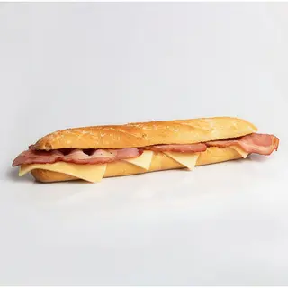 Baguette bacon con queso