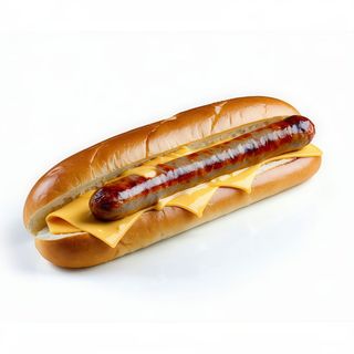 Bocadillo De Bratwurst Con Queso