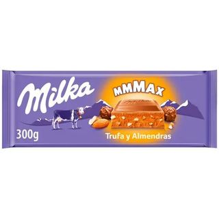 Chocolate con Leche Relleno Trufa, Almendras Max Milka 300 G