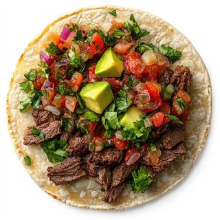 Taco De Asada Con Guacamole (1 Ud.)