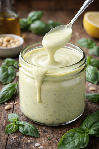 Sos bazyliowy na bazie pesto