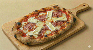 Pinsa Speck e brie