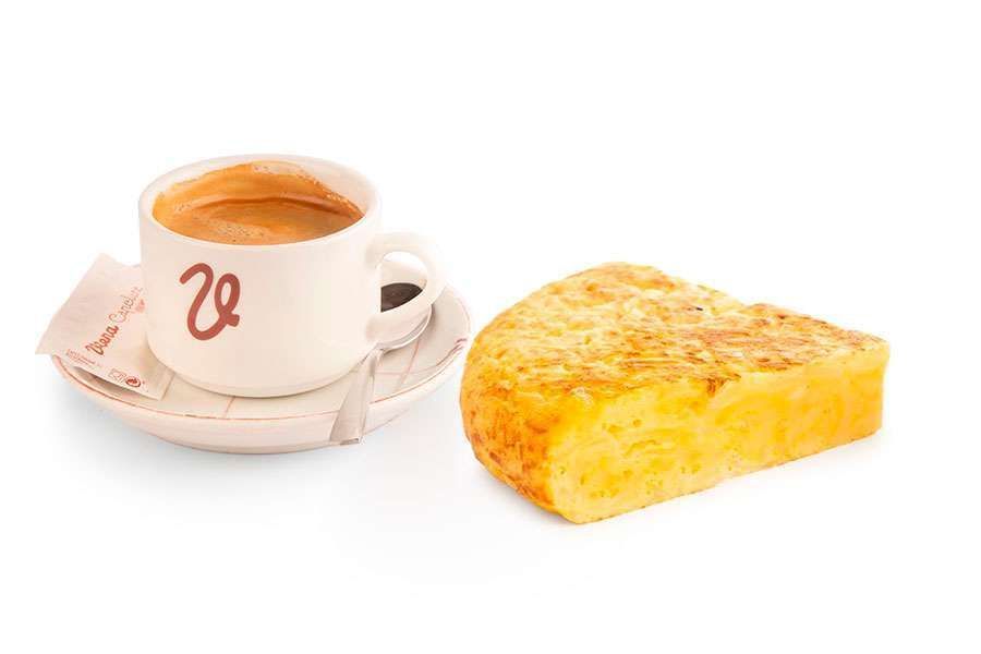 Café o infusión con pincho de tortilla