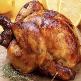 Menú pollo asado + pan