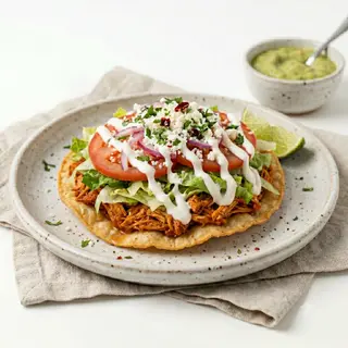 Tostada Vampiro (Cochinita y queso)