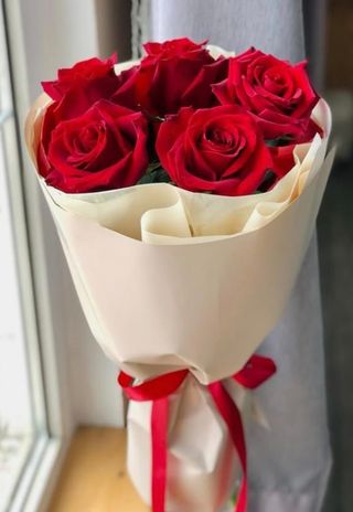 Bouquet 5 Rose Rosse