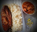 Rice and special pepper sauce 