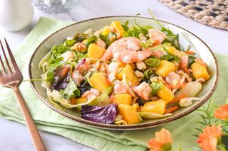 Ensalada Con Langostinos