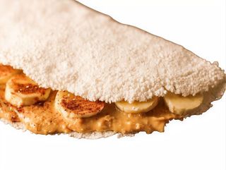 Tapioca de Pasta de Amendoim e banana