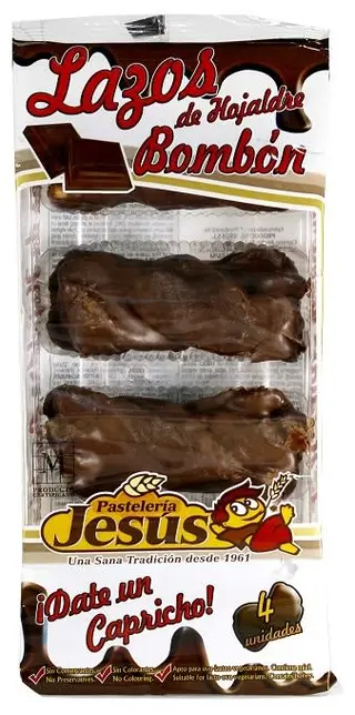 Lazos de Hojaldre 4 uds 150 grs