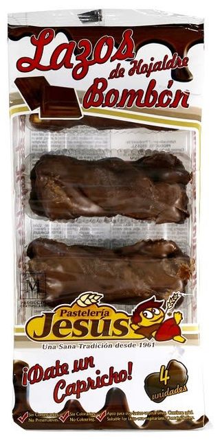 Lazos de Hojaldre 4 uds 150 grs