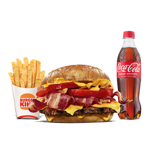 Menú Duo Bacon Cheddar (2 Carnes) Grande