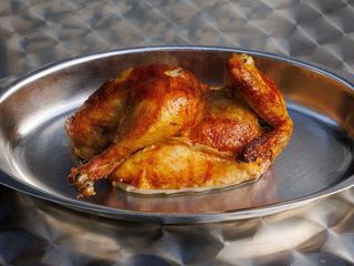 Pół kurczaka w miodowo-musztardowej marynacie