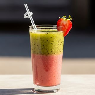 Fragola con banane e kiwi