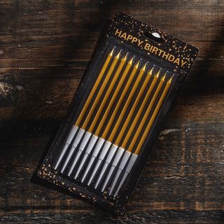  სანთელი (ოქროსფერი)