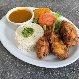Arroz con pollo frito