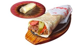 TORTILLA SHAWARMA WOŁOWA BIG WRAP + FRYTKI DUŻE