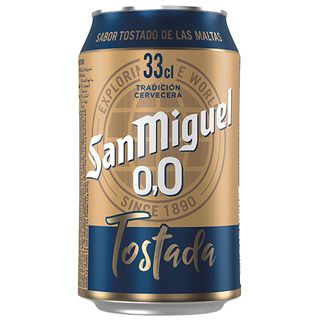 Cerveza San Miguel 0.0 Tostada Lata 33cl.