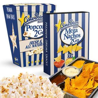 Slane kokice 2GO + Mega nachos 2GO