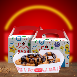 2x BASH kids box + Churros Čokolada/Karamela