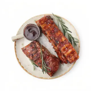 Costillas A La Barbacoa Con Patatas