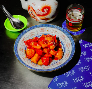 Pollo e peperoni in agrodolce