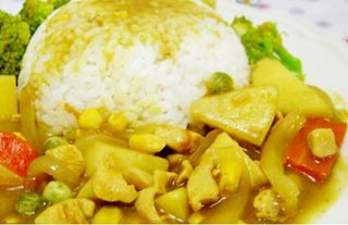 Arroz Blanco Pollo Curry