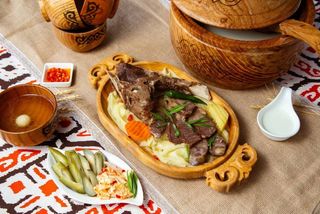 Бесбармак из вяленого мяса