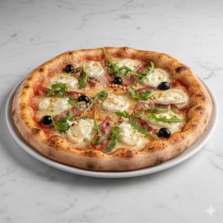 Pizza de queso de cabra