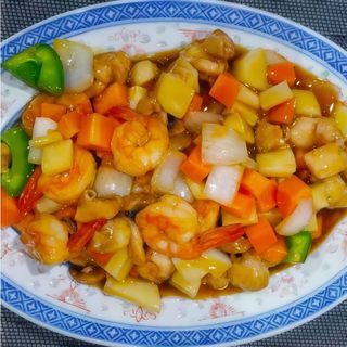 Galinha com Gambas à Casa